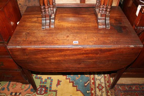 George III mahogany pembroke table